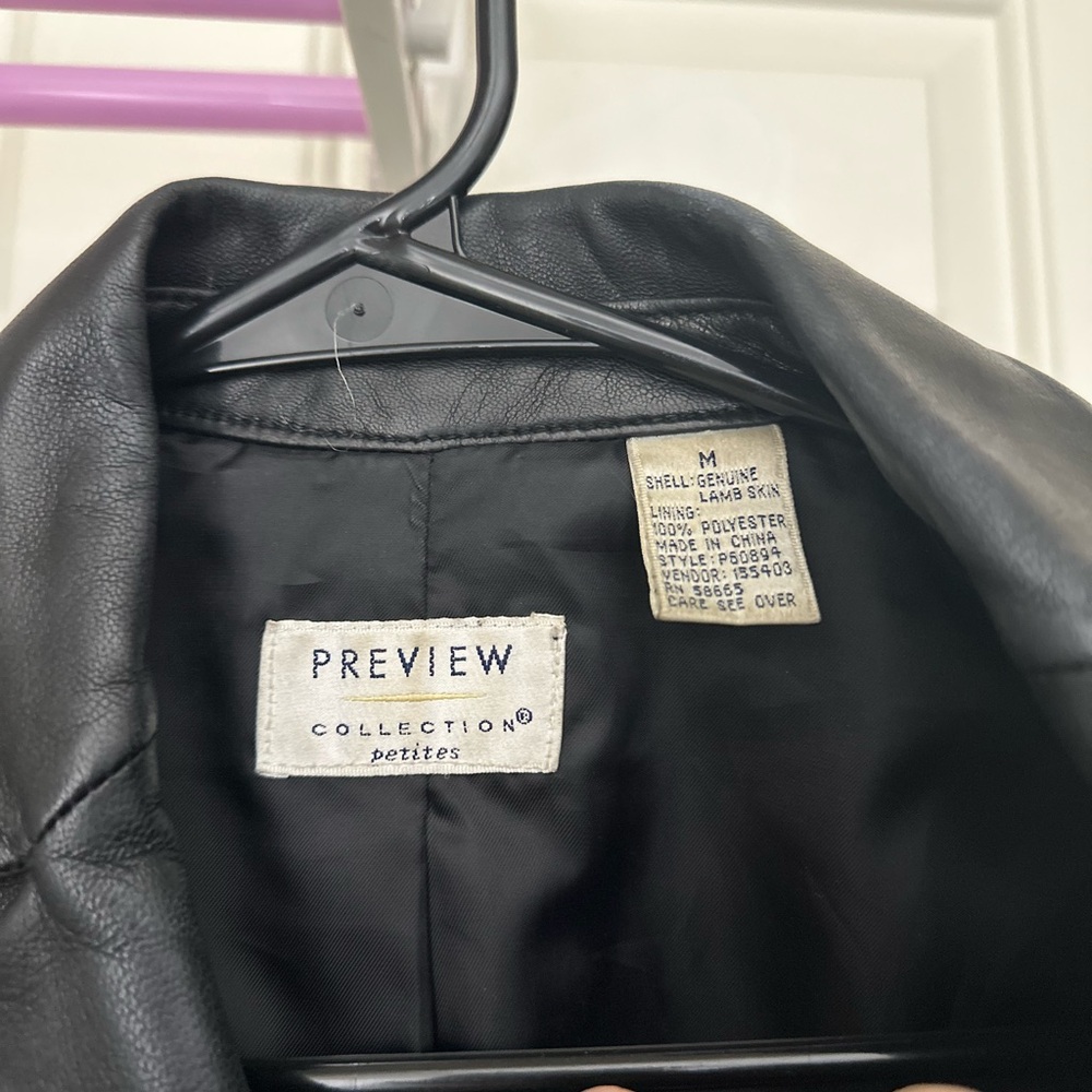 Preview Collection Black Leather Jacket - Picture 3 of 4